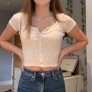 Brandy Melville floral Zelly top